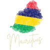 Mauritius Island Flag in the Indian Ocean