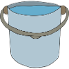 bucket hand-painted water bucket