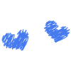 Hearts blue