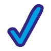 Blue check mark icon