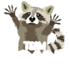 Team Trash Raccoon Motif