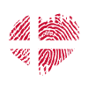 Det er i mit DNA Danmark Hjerte fingeraftryk Danmark