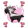 Stinktier Skunk Heart Design
