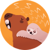 Sleepy Capybara & Sloth