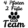 Hunde Pfote Team Hundehalter Geschenk