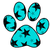Paw with star pattern