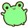 kawaii & joyeuse grenouille verte
