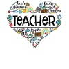 Teacher Heart Shape Teach Inspire Include