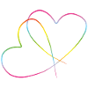 Cœurs arc-en-ciel Amour sans frontières