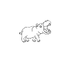Hippo Nilpferd Flusspferd Großflusspferd