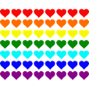 Hjerter regnbue farver regnbue flag hjerte