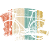 Rainbow Bicycle Silhouette Grunge