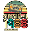Kassettebånd Retro Vintage 1988 født år 1988