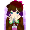 Cute Anime drinking Girl