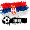 Serbien Flagge Fussball
