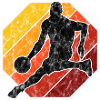Basket-ball basket-ball basketteur rétro