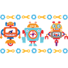 Three small robots