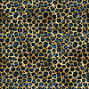 Navy Blue Gold Leopard Pattern