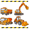 Pelles Bétonneuses Camions Garçons Construction