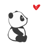 Panda With Heart Panda Bear Costume