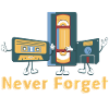 Retro Never Forget Motif