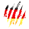 Claw scratches with Germany flag