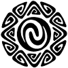 Polynesian black tribal symbol