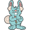 Le lapin bleu