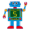 Robot 5 years 5th birthday