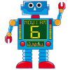 Robot 6 years 6th birthday