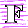 black white purple stripes f