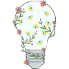 Floral Light Bulb