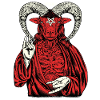 Satanische Rote Ziege Baphomet Goth