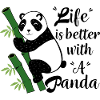 Better with Panda Bamboo Cute
