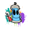 Spray Canister Graffiti Artist