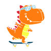 T-Rex Dinosaur Trex Dino Skateboard