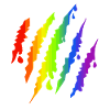 Pride LGBTQ Rainbow Scratch Mark