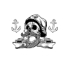 Böser Alter Mann Seemann Schiff