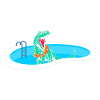 T-Rex dinosaure Trex Dino Pool