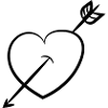 Heart icon with arrow