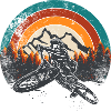 Retro Mountain MTB Sunset
