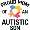 Stolze Mutter eines autistischen Sohnes