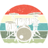 Retro Drums RockBand Drummer Musician