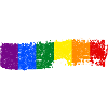 Brush stroke rainbow flag