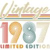 1987 Vintage Vintage Retro Urodziny