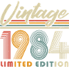 1984 Vintage Vintage Retro Urodziny
