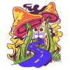 Magic Mushroom Hippie Psychedelic