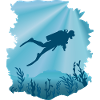 Divers Underwater, Diving