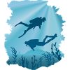 Divers Underwater, Diving