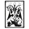 Baphomet durchsichtiger weißer Pfeil